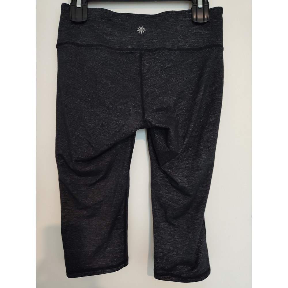Athleta Be Free Knicker Space Dye Gray Cropped Leggings Capris Womens Smalll 2l - Picture 2 of 4